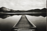 Emigrant Lake Dock I in Black and White Stretched Canvas Print by Shane Settle Emigrant Lake Dock I in Black and White Stretched Canvas Print by Shane Settle