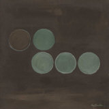 Aqua Lily Pads II Stretched Canvas Mount by Karen Lorena Parker