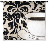 Damask Coffee Wall Tapestry by Gosia Gajewska