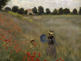 Poppy Field at Argenteuil, c.1873 reproduction procédé giclée par Claude Monet