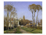 Entrance to the Village of Voisins, c.1872 reproduction procédé giclée par Camille Pissarro