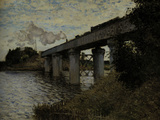 Railway Bridge at Argenteuil, c.1873 Giclee Print by Claude Monet