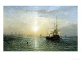 Evening on the Thames Giclee Print by James Francis Danby