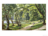 Walk in the Park, Copenhagen Giclee Print by Carsten Henrichsen