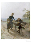 Carro tirado por un caballo Lámina giclée por Andre Henri Dargelas