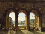 Ponte Vecchio, c.1811 Giclee Print by Lancelot Théodore Turpin De Crissé
