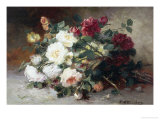 Still Life of Roses Giclee Print by Eugene Henri Cauchois