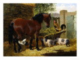 Friendly Farmyard Giclee Print by John Frederick Herring II Friendly Farmyard Giclee Print by John Frederick Herring II