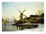 Village in Mid-Winter Giclee Print by Johannes Bartholomaus Duntze Village in Mid-Winter Giclee Print by Johannes Bartholomaus Duntze