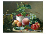 Still Life of Figs, Peaches and Rapberries Giclee-trykk av Carl Balsgaard Still Life of Figs, Peaches and Rapberries Giclee-trykk av Carl Balsgaard