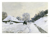 Route in the Snow near Honfleur, c.1867 Giclee Print by Claude Monet