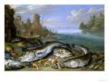 The Day's Catch on the Seashore Giclee Print by Jan van Kessel