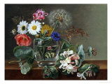Still Life of Flowers in a Glass Giclee Print by Johan Laurentz Jensen