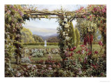 La roseraie reproduction procédé giclée par Robert Atkinson