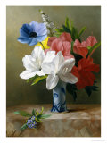 Flowers in a Blue Vase Giclee Print by Arantina Arendsen