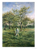 Dans le verger reproduction procédé giclée par Lucien Frank