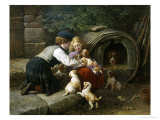 Amongst the Pets Giclee-trykk av John William Bottomley