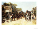 The Three Horseshoes Giclee Print by Heywood Hardy