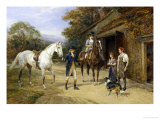 Casting a Shoe at the Blacksmith's Giclee Print by Heywood Hardy