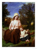 Making Daisy Chains Giclee Print by Thomas Faed