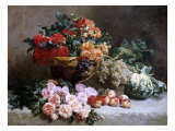 Rich Still Life of Fruit and Flowers Giclee-trykk av Pierre Bourgogne Rich Still Life of Fruit and Flowers Giclee-trykk av Pierre Bourgogne