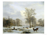 Winter Landscape Lámina giclée por Jacobus Abels