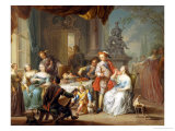 Dining on the Terrace Reproduction procédé giclée par Frans Christoph Janneck