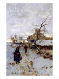 Snowy Walk reproduction procédé giclée par Henry John Yeend King