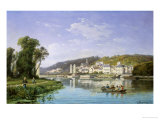 View on the Rhine Giclee Print by Charles Kuwasseg