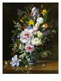 Still Life with Clematis, Honeysuckle and Peonies Giclée-Druck von Augusta Dohlmann
