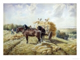 Harvesting in Picardy Giclee-trykk av R. Beavis Harvesting in Picardy Giclee-trykk av R. Beavis