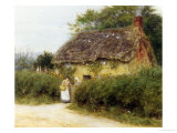 Rose Cottage Giclee Print by Helen Allingham