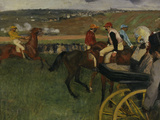 Racecourse, Amateur Jockeys, c.1877 Reproduction procédé giclée par Edgar Degas