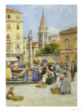 The Market Place Giclee Print by Ebenezer Wake Cook