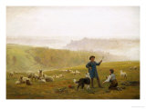 Amberley Castle, c.1897 Reproduction procédé giclée par Sir Alfred East