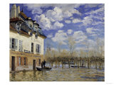 La Barque During the Flood at Port-Marly, c.1876 Giclée-Druck von Alfred Sisley