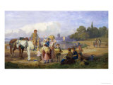 On the Tow Path, Walton on Thames Giclee Print by John Absolon