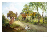 Family Outing Giclee Print by Henry John Yeend King