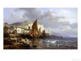 Yport, Normandy Giclee Print by Charles Kuwasseg