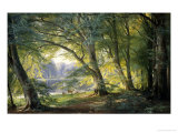 Forest Glade Giclee Print by Carl Frederic Aagaard