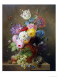 Rich Still Life of Roses, Poppies, Azaleas and Tulips Giclee-trykk av Arnoldus Bloemers Rich Still Life of Roses, Poppies, Azaleas and Tulips Giclee-trykk av Arnoldus Bloemers