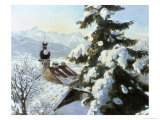 Picturesque Snow Scene Giclee Print by William Krause