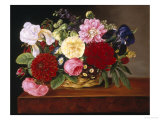 Rich Still Life of Flowers Giclee Print by Mathias Grove
