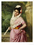 Elegant Spanish Beauty Giclee Print by John Bagnold Burgess