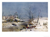 Cutting Ice for the Icehouse reproduction procédé giclée par Charles Brooke Branwhite