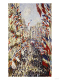 La Rue Montorgeuil Paris, c.1878 Giclee Print by Claude Monet