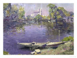 The Seine at Mantes Giclée-tryk af Paul Mathieu