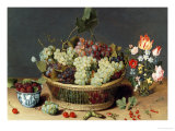 Still Life of Grapes in a Basket Giclee Print by Isaac Soreau