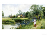 Walk by the River Reproduction procédé giclée par Ernest Walbourn