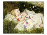Picking Posies Giclee Print by William Blake Richmond